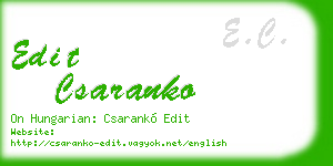 edit csaranko business card