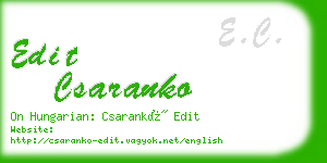 edit csaranko business card